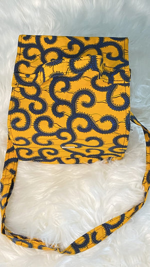 Stella African Print Square Bag-Yellow